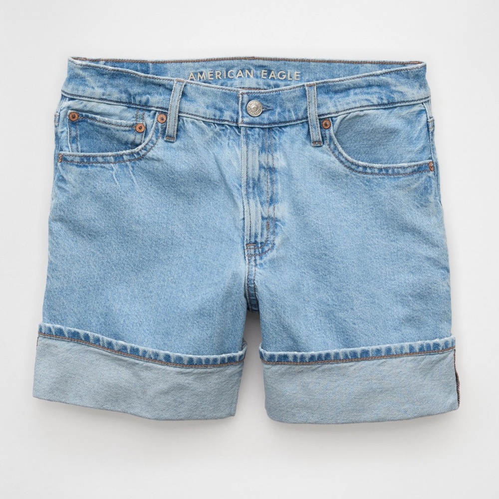 Light Blue Denim Women's Shorts - Picture 3 of 6